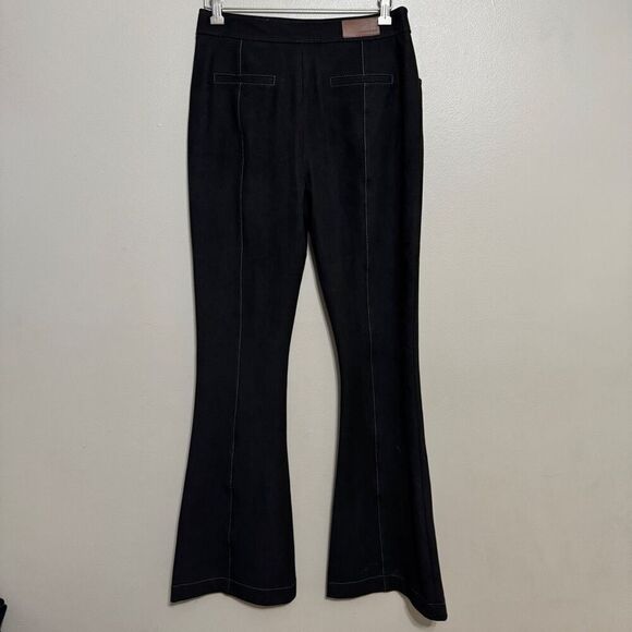 ANDERSSON BELL - Renee Faux Suede Black Flare Pants size 40 - Picture 4 of 9